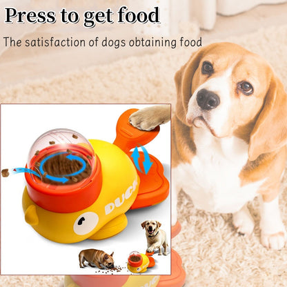Dog Puzzle Feeder Duck Toy – Smart Training Treat Dispenser