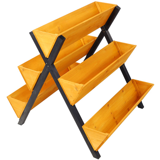 3-Tier Wooden Garden Bed – Grow Herbs, Flowers, Vegetables