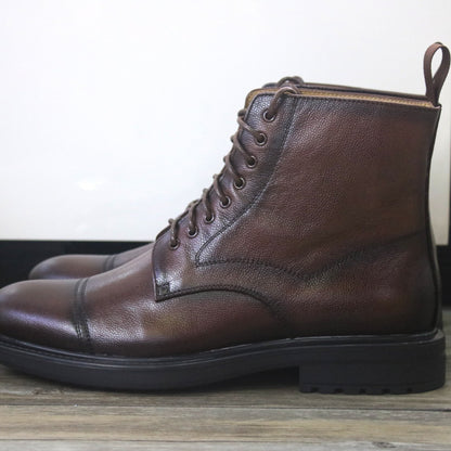 Premium Round Toe Formal Men's Genuine Leather Boots