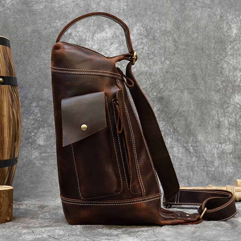 Genuine MAHEU Leather Backpack — Smart, Sleek, Adventure-Ready