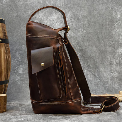 Genuine MAHEU Leather Backpack — Smart, Sleek, Adventure-Ready