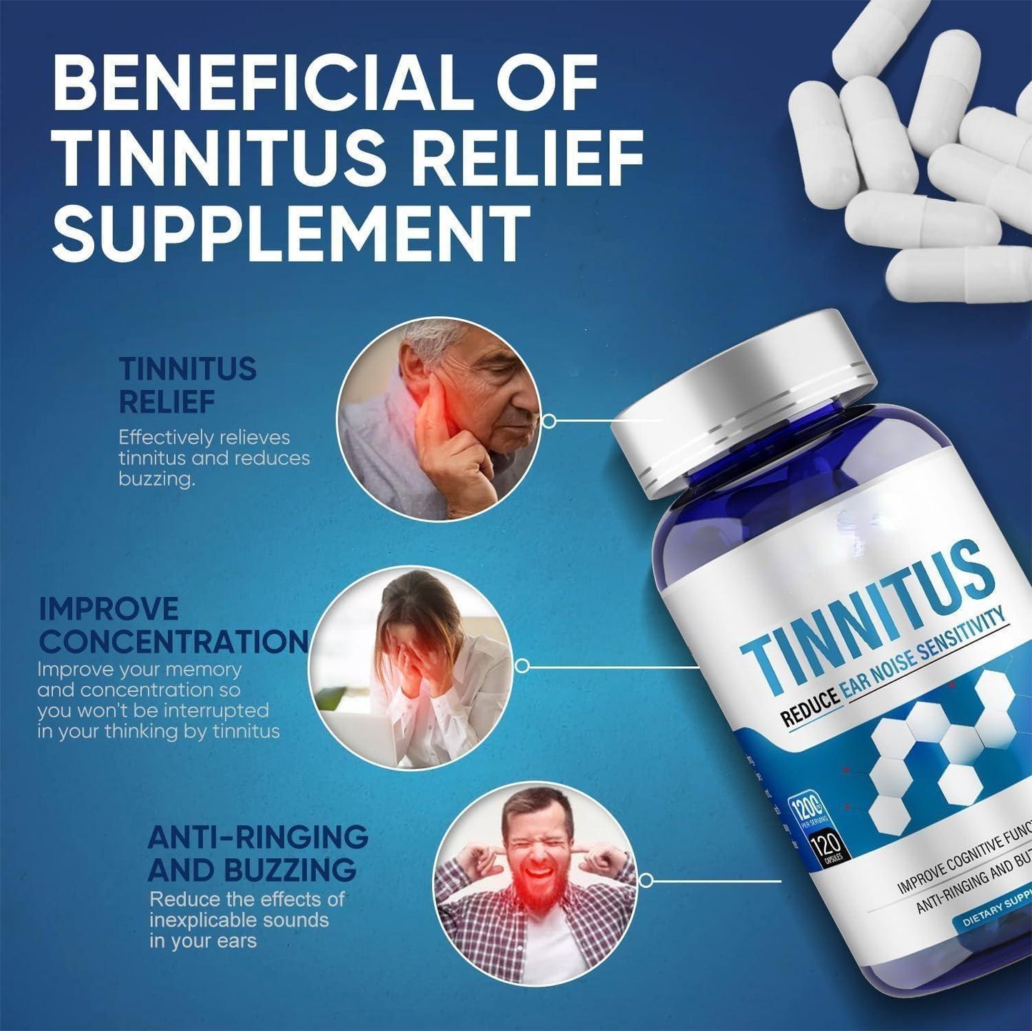 Natural Tinnitus Relief Capsules for Ringing Ear Support