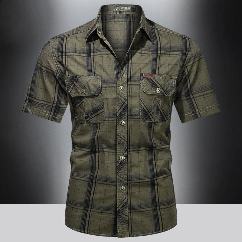 Short-Sleeved Shirt Youth Casual Men's Shirt