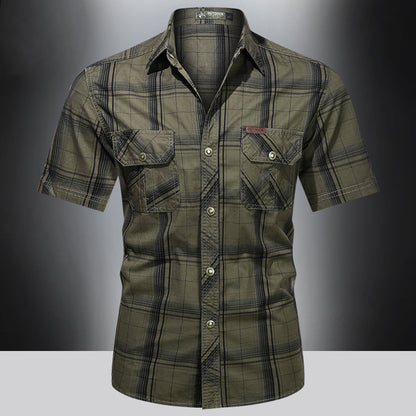 Short-Sleeved Shirt Youth Casual Men's Shirt