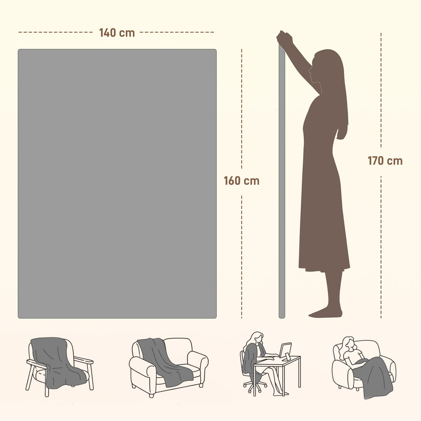 Electric Throw Blanket – Warm, Soft Flannel, 10-Hour Comfort