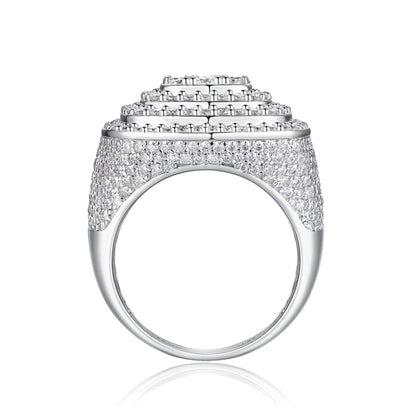 Legendary King Moissanite Men's Ring Wedding Set S925 Silver