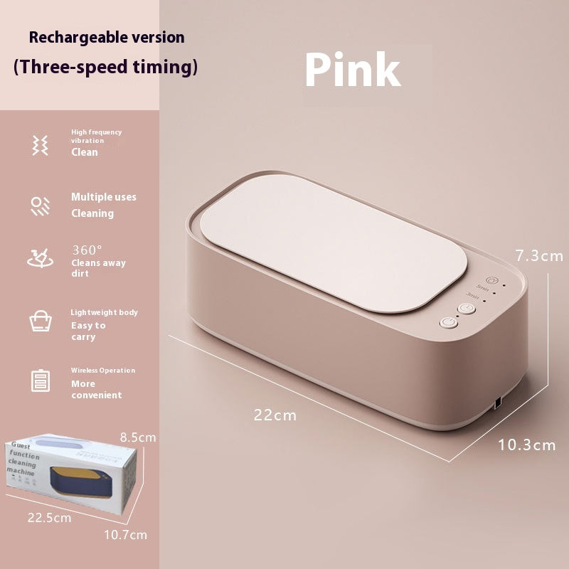 Handy Ultrasonic Glasses Cleaner — Multi Use, Quiet, Easy