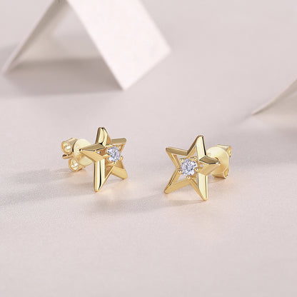 Shimmering Moissanite Earrings – Starry Luxury Silver Jewelry
