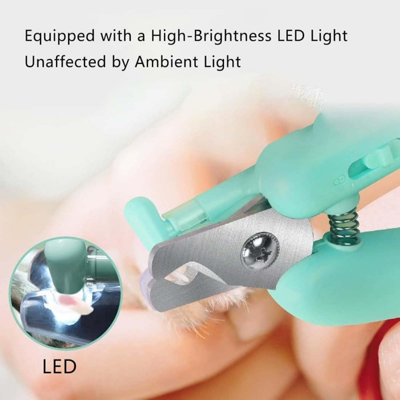 2-in-1 Dog Nail Trimmer with Light and Grinder