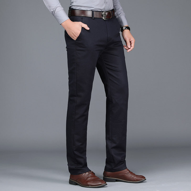 Breathable Cotton Men's Trousers for All-Day Comfort