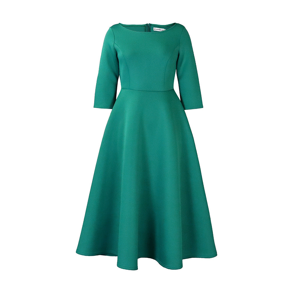 Elegant Plus Size Midi Swing Dress for Women