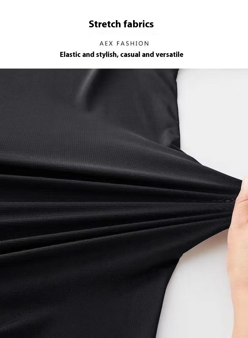 Comfy Elastic Waist Ice Silk Summer Shorts & Trousers