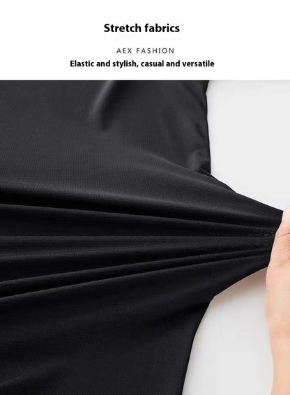 Comfy Elastic Waist Ice Silk Summer Shorts & Trousers