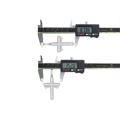 Luxury Moissanite Silver Necklace – Elegant Platinum Finish