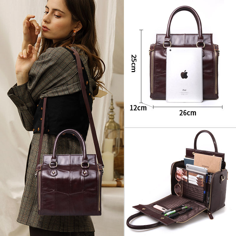 Multi-layer Genuine Leather Shoulder Bag