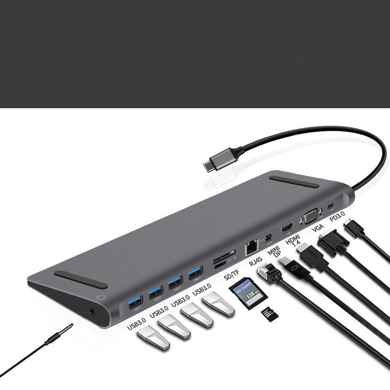 Type-C Hub  Dock 12-In-1-USB-C HD Extended Hub