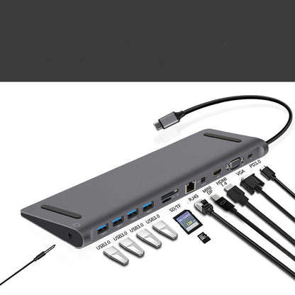 Type-C Hub  Dock 12-In-1-USB-C HD Extended Hub