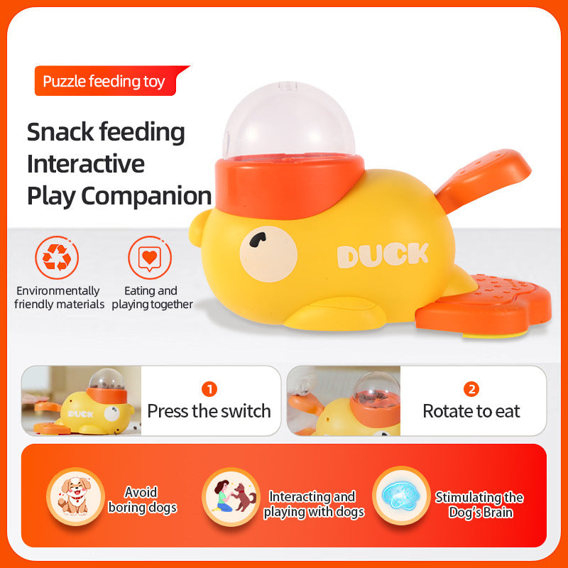 Dog Puzzle Feeder Duck Toy – Smart Training Treat Dispenser