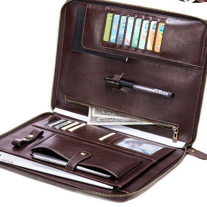 Genuine Leather Computer Tablet Case Coin Wallet