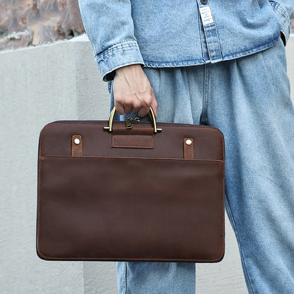 Genuine Leather Laptop Bag – Durable, Stylish Men’s Work Bag