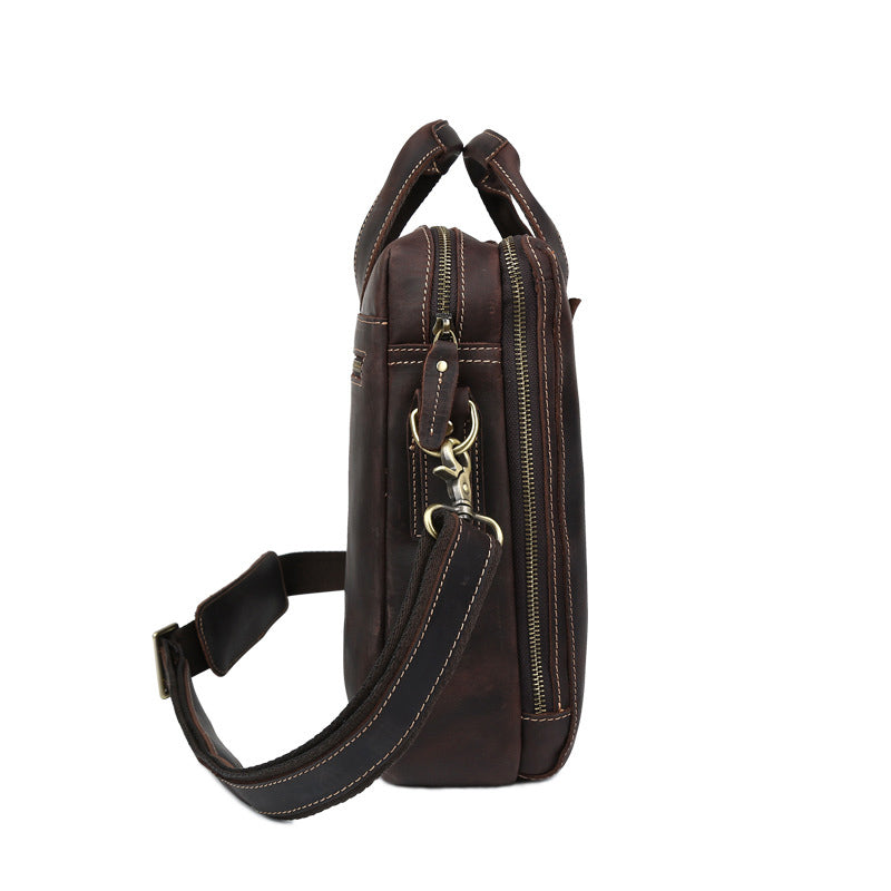 Genuine Leather Personality Men's Business Bag