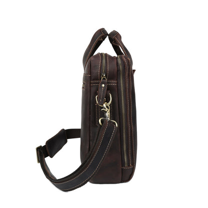 Genuine Leather Personality Men's Business Bag