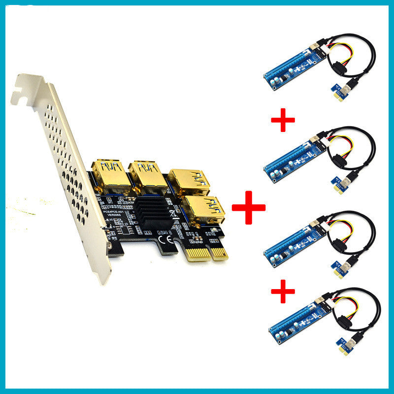 Multi-GPU Ready PCIe Adapter — 4 USB 3.0 Expansion Card