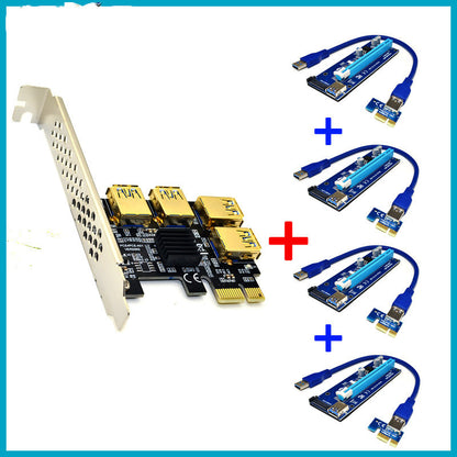 Multi-GPU Ready PCIe Adapter — 4 USB 3.0 Expansion Card