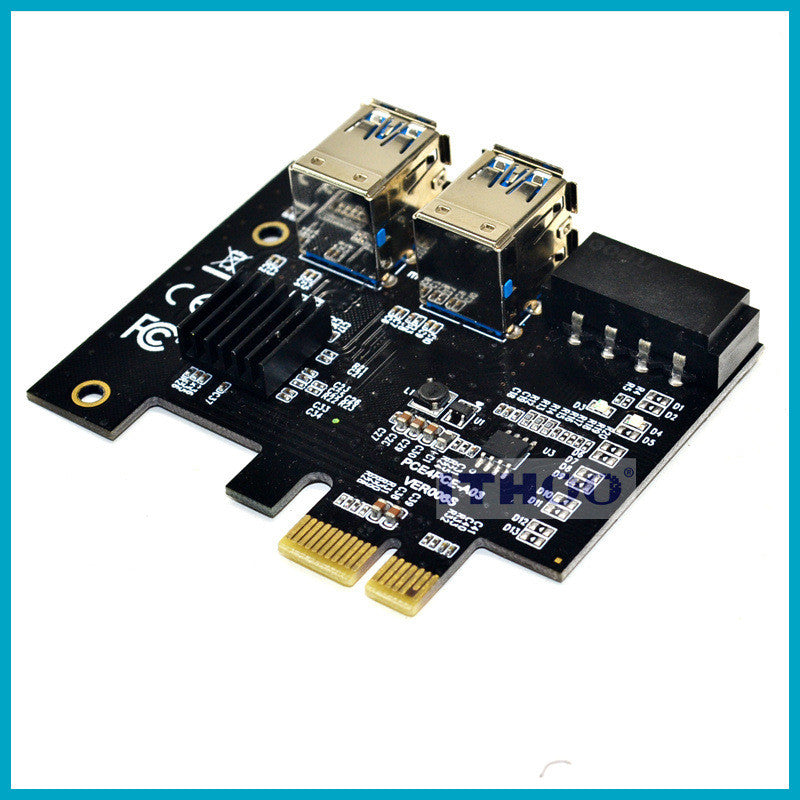 Multi-GPU Ready PCIe Adapter — 4 USB 3.0 Expansion Card