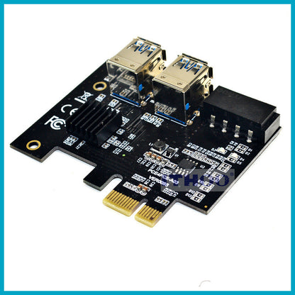 Multi-GPU Ready PCIe Adapter — 4 USB 3.0 Expansion Card