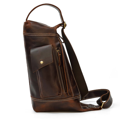 Genuine MAHEU Leather Backpack — Smart, Sleek, Adventure-Ready