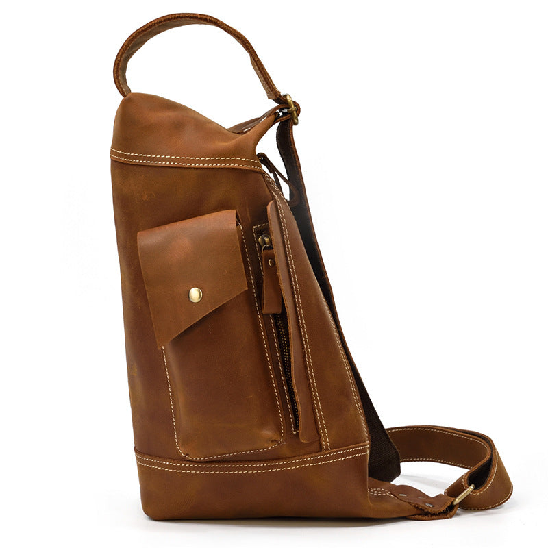 Genuine MAHEU Leather Backpack — Smart, Sleek, Adventure-Ready