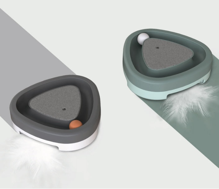 Funny Cat Self-Play Toy – Electric Triangle Turntable