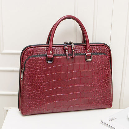 Large Capacity Genuine Leather Ladies Briefcase