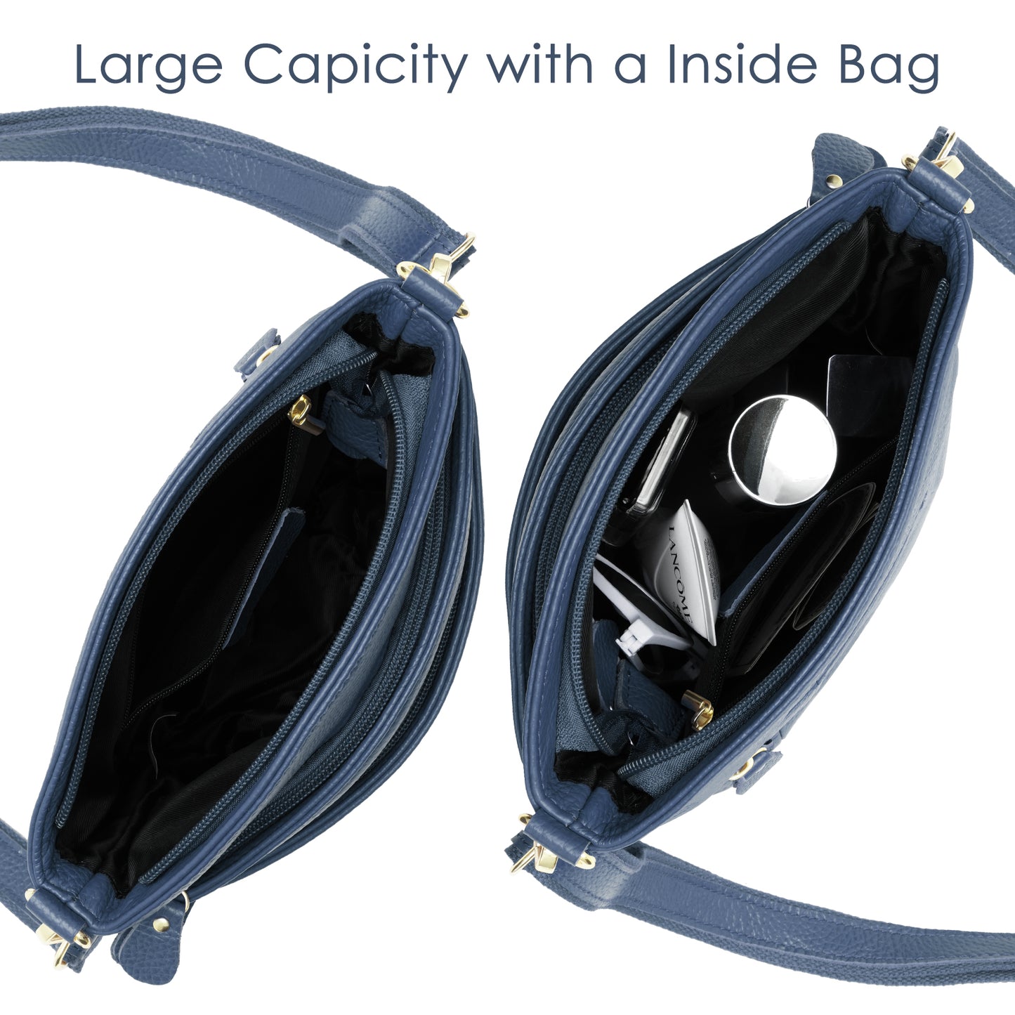 Elegant Genuine Leather Crossbody Bag – Carry Essentials in Style