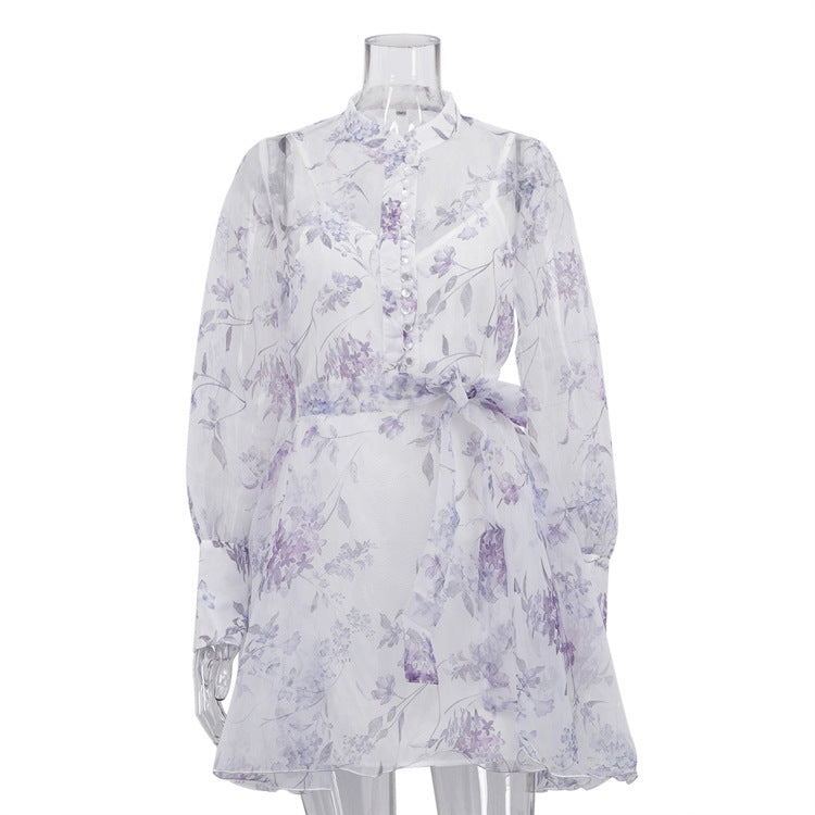 Floral Tie-Front Dress: Trendy and Sophisticated Look