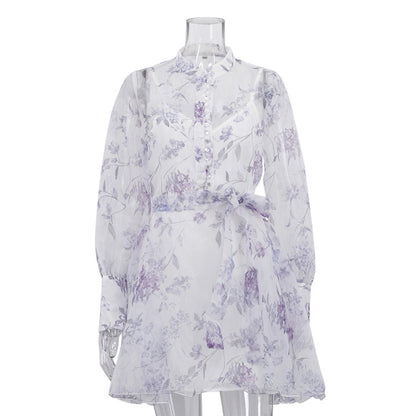 Floral Tie-Front Dress: Trendy and Sophisticated Look