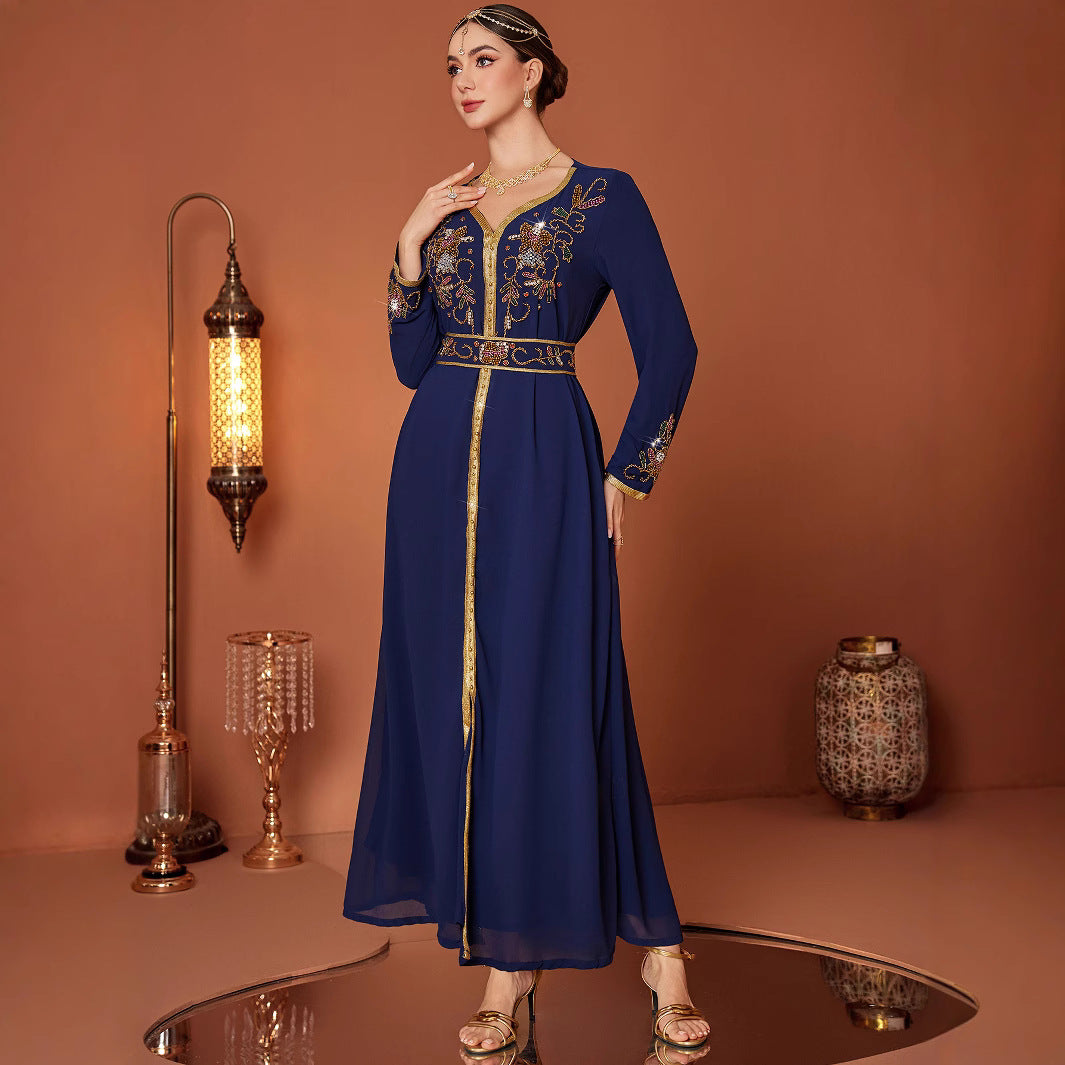 Middle Eastern Blue Dress – Timeless Modest Look