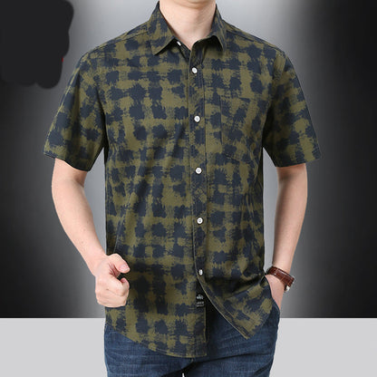 Short-Sleeved Shirt Youth Casual Men's Shirt