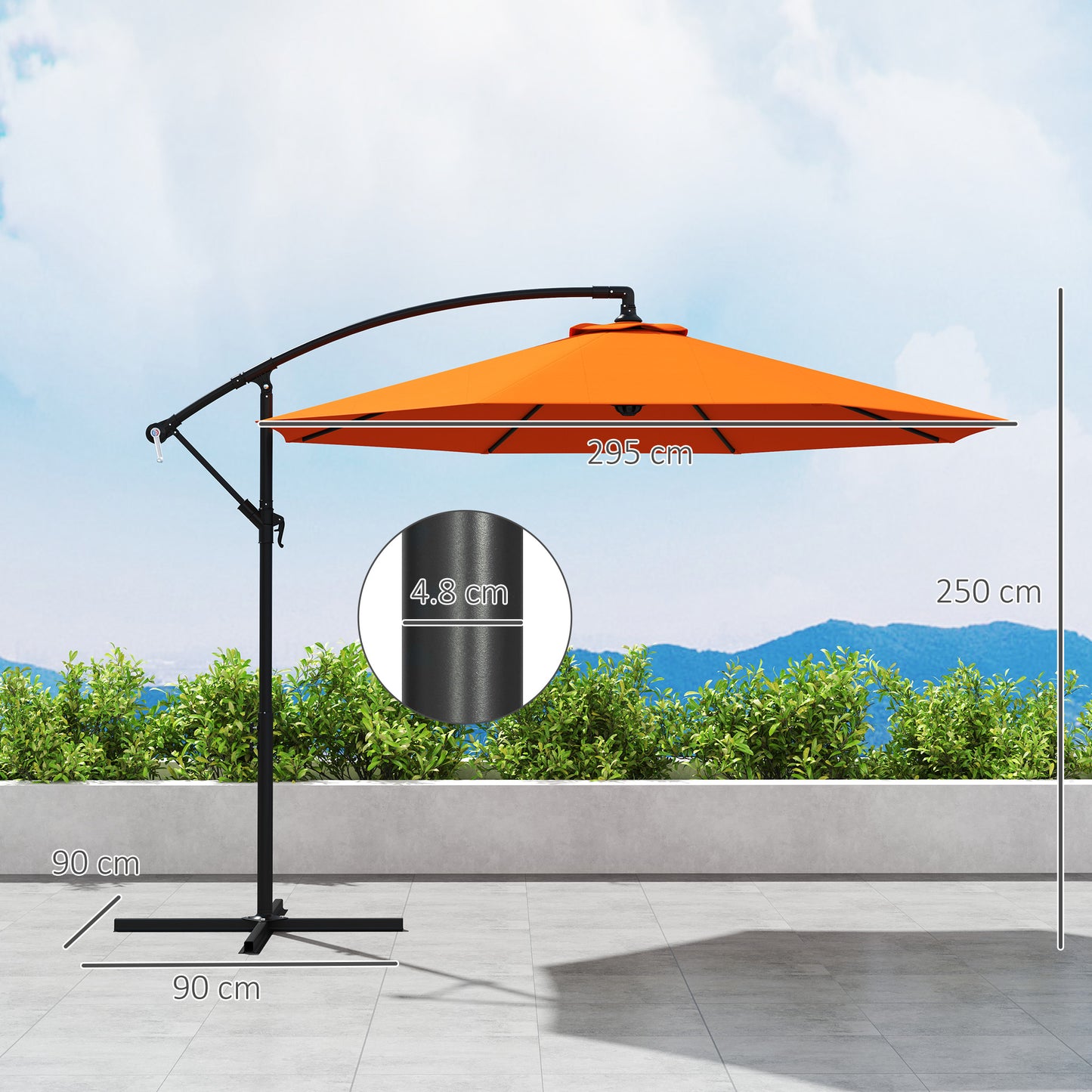 3m Garden Banana Parasol – Perfect Family Outdoor Shade