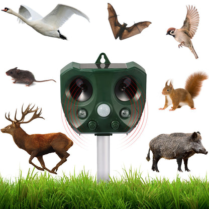 Solar Ultrasonic Animal Repeller for Garden & Yard Protection