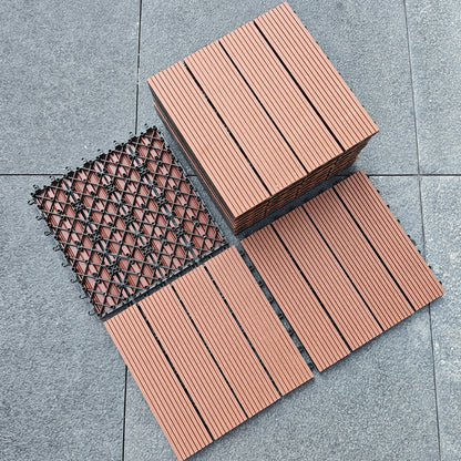 Outdoor Garden Wood Plastic DIY Splicing Floor Tiles