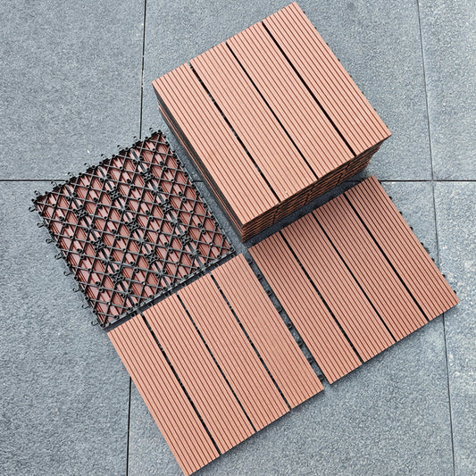 Outdoor Garden Wood Plastic DIY Splicing Floor Tiles