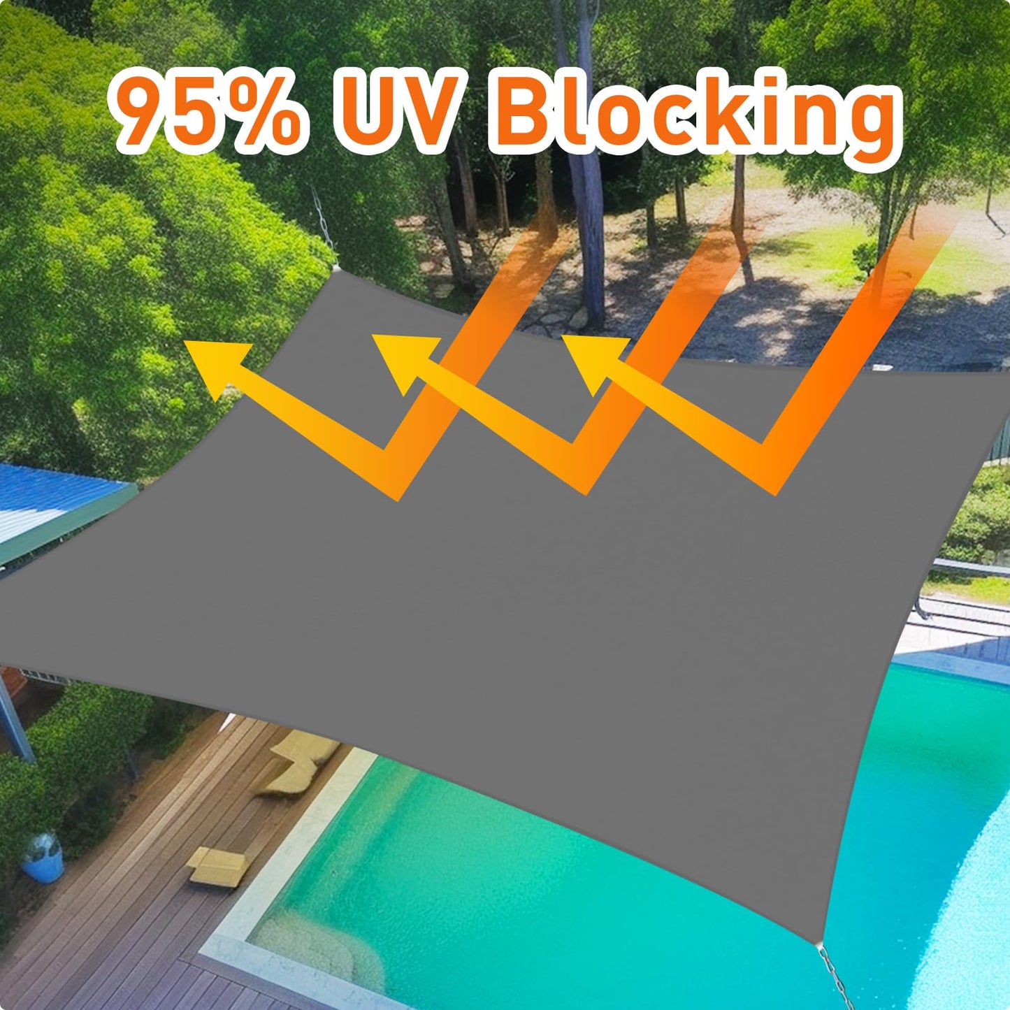 XISHAN HDPE Sunshade Sail – Stylish Outdoor Shade 12"x16"