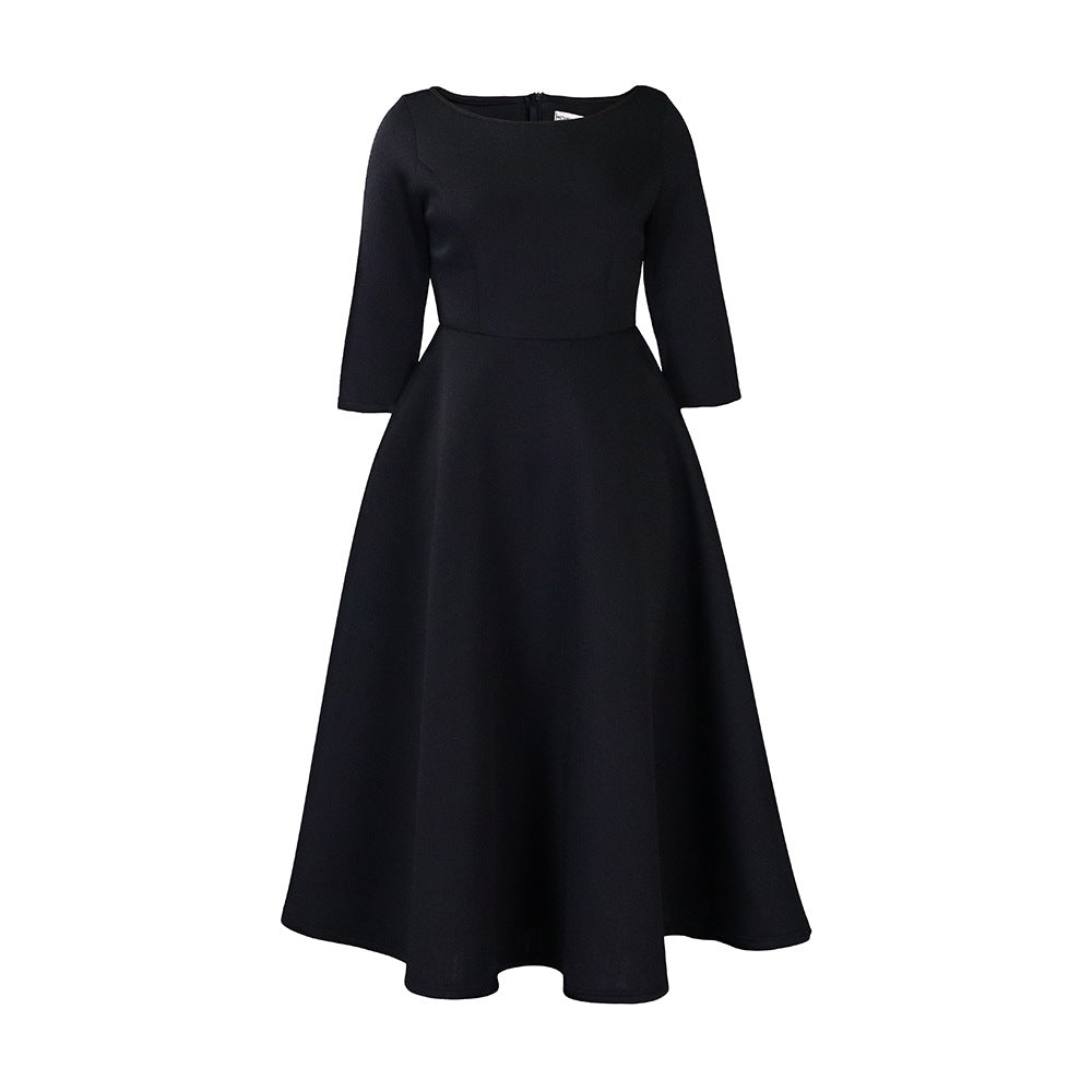 Elegant Plus Size Midi Swing Dress for Women