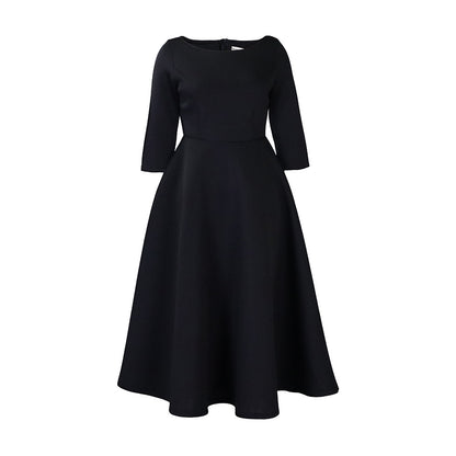 Elegant Plus Size Midi Swing Dress for Women