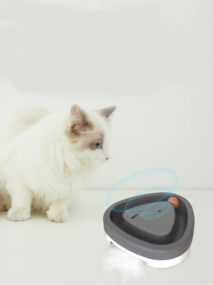 Funny Cat Self-Play Toy – Electric Triangle Turntable