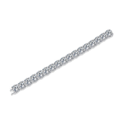 Half Summer Splendor Moissanite Silver Bracelet Set – Elegant