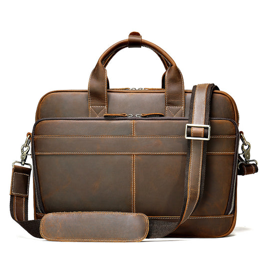 Men's Briefcase Genuine Leather Handbag Business Bag