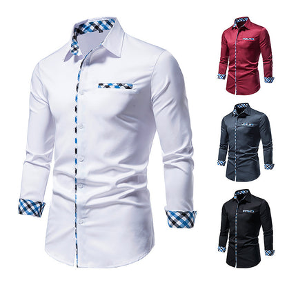 Casual Men's Long Sleeve Fashion Button Shirt